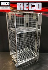 REFURBISHED FULL SECURITY MESH ROLL CONTAINER CAGE ROLLING PALLET  WAREHOUSE