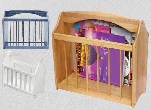 Bamboo wooden magazine rack - wooden,