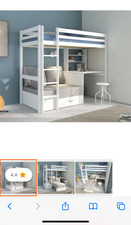 White High Sleeper Bed Thuka