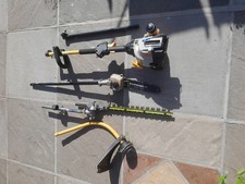 RYOBI PETROL MULTI TOOL - HEDGE CUTTER, PRUNING SAW, EXTENSION POLE & STRIMMER