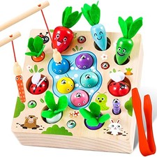 COOLJOY Wooden Fishing Game