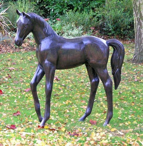 Metal standing foal - standing,