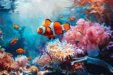 Clown Fish Coral Aquarium