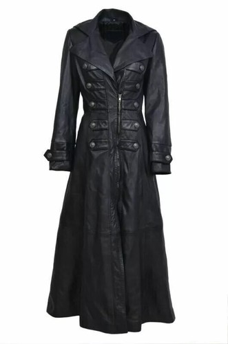 Womens leather black long - womens,