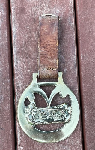 Horse brass plough - horse,