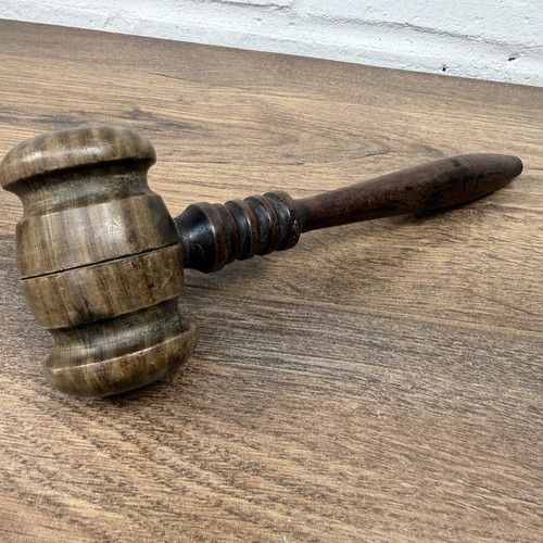 Vintage wooden gavel 20cm - vintage,