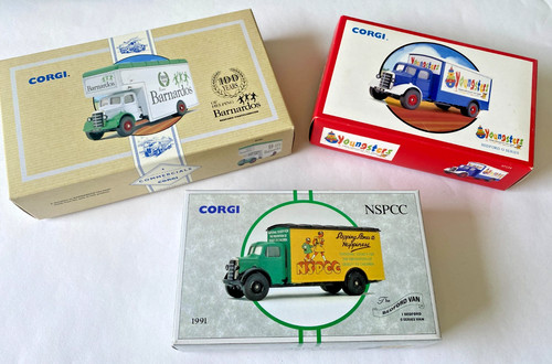 Corgi bedford van - bundle, nspcc