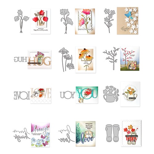 Flower bouquet words metal - words,