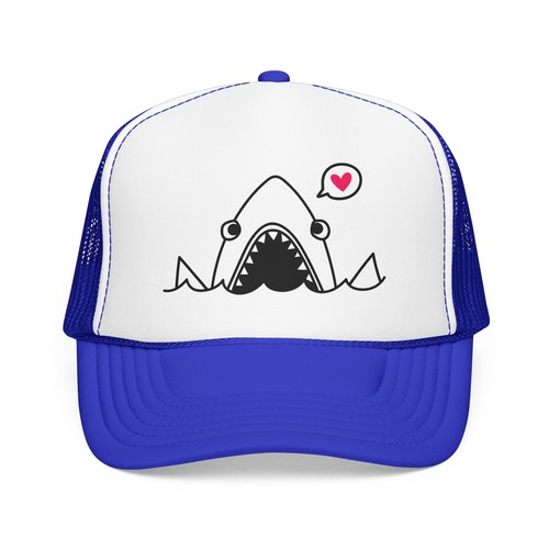Loving shark heart trucker hat - shark,