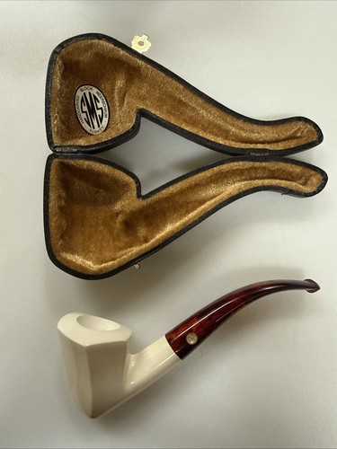 Hand carved block meerschaum - carved,