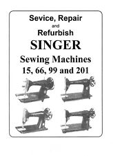 Service Repair & Refurbish Manual, on CD, for Singer Sewing Machine 15 66 99 201