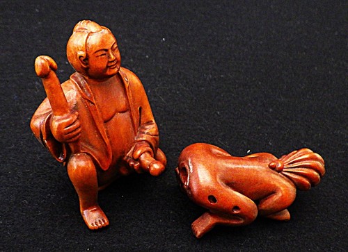 Two vintage japanese - vintage, boxwood
