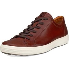 Ecco Shoes Soft 7 Mens Soft Leather Shoes Trainers Size UK 8-12.5