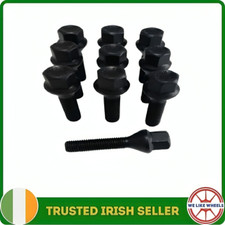 10 x New Black Long Wheel Bolts For BMW 1,3,5,Z Series.nut stud (45mm) JB10