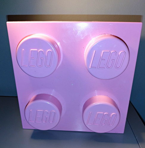 Lego storage brick pink - storage,