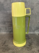Vintage Green Thermos Flask-