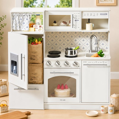 Wooden play kitchen - wooden,