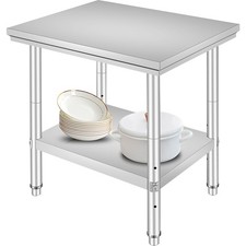 76X60cm Stainless Steel Work Table Shelf For Commercial Kitchen Restaurant