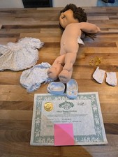 Vintage Cabbage Patch Kid Doll 1984 With Certificate,  Clothes  Dummy,  Shoes