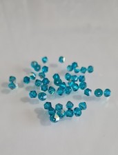 Swarovski Bicone Aquamarine AB Crystal Beads  4mm For Jewellery Making