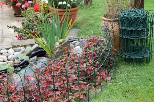 Garden border fence - fence, lawn