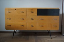 Mid-Century Modern Chest of Drawers / Sideboard – 1950s Style, Oak Veneer
