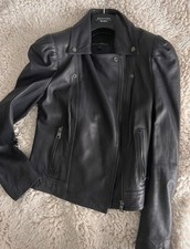Leather jacket banana republic XS midnight blue/black 