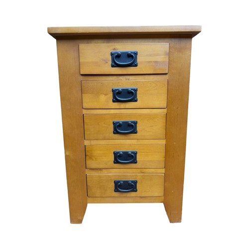 Modern pine bedside tallboy - modern,