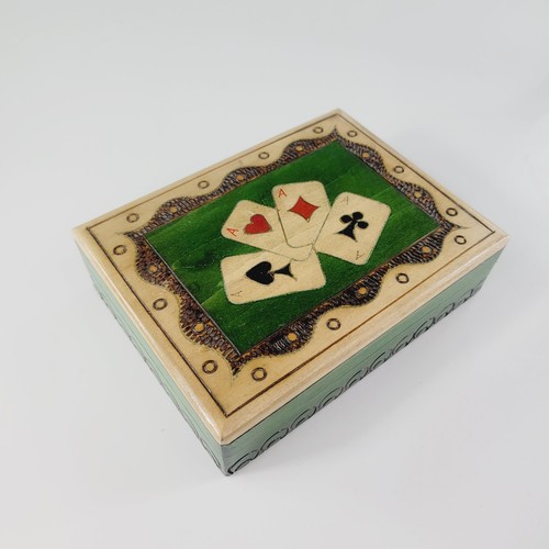 Wooden double playing cards - double,