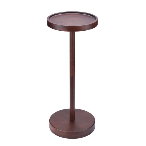Solid acacia wood pedestal end - pedestal,