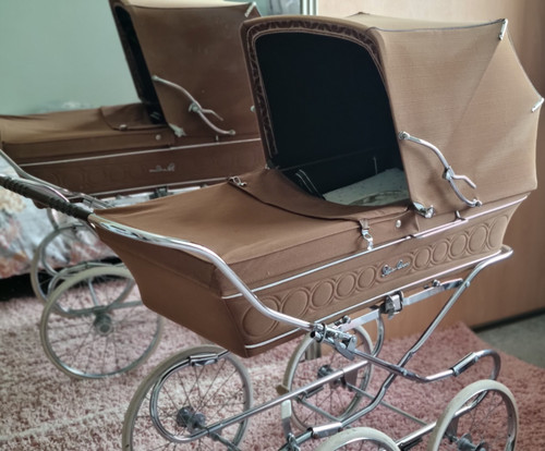 Silver cross brown pram - cross, single