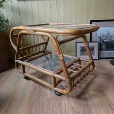1950s Italian Bamboo Bar Cart