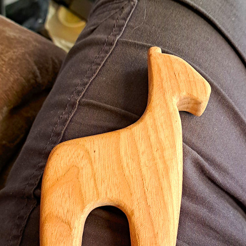 Hand carved wooden horse - hand,
