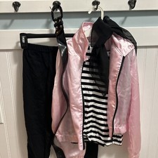 Chasing Fireflies Girls Sandy Grease 50s Pink Costume Halloween Size 12 W/Shoes