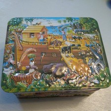 Vintage Churchill's The Ark Fruit Jellies Tin Lid Raised Empty (4.75”x 5.75”)