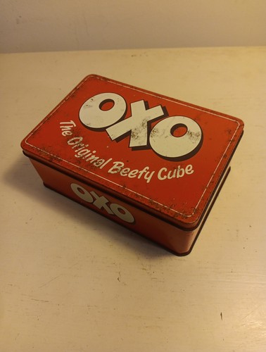 Vintage oxo cubes metal - oxo, tin