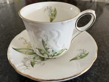 Royal Grafton Vintage Bone China Lily of The Valley Jacobean Coffee Cup & Saucer