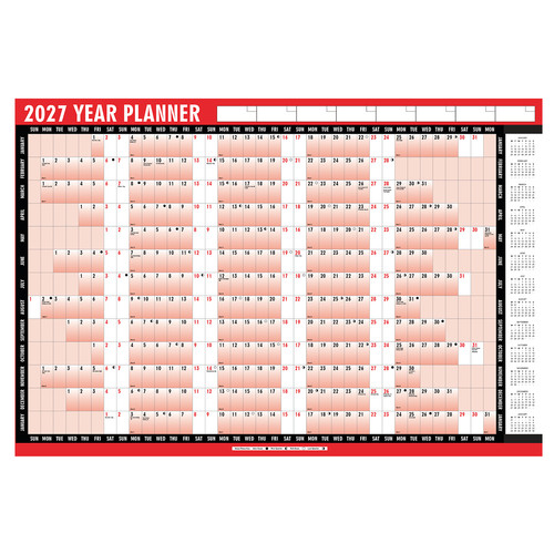 2027 wall planner calendar - 2027,
