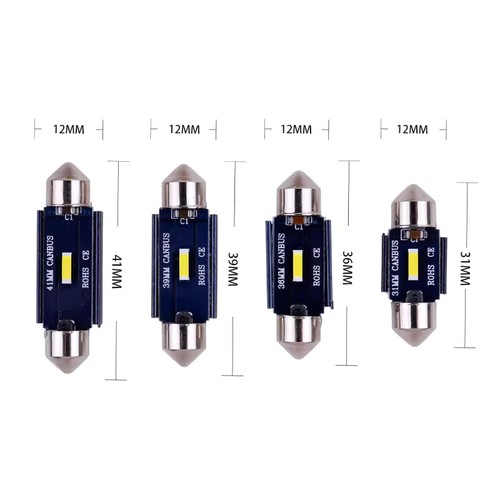 Car festoon white led cob - white,