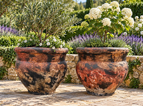 Set large terracotta - of, 2