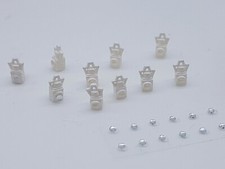 Detailed BR Oil Type Head Lamps Model Railway White hollow-bodied  10 X OO Gauge