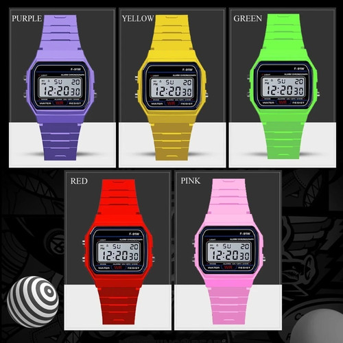 Casio 91w 1yer casual resin - f-91w-1yer,