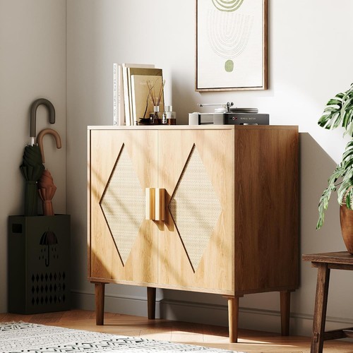 Rattan storage cabinet with - rattan,