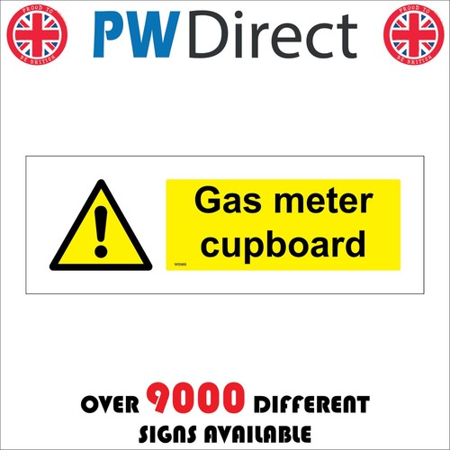 Sign gas meter - meter, cupboard