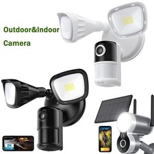 Outdoor Security Floodlight Camera with PIR,Color Night Vision Wired Home CCTV
