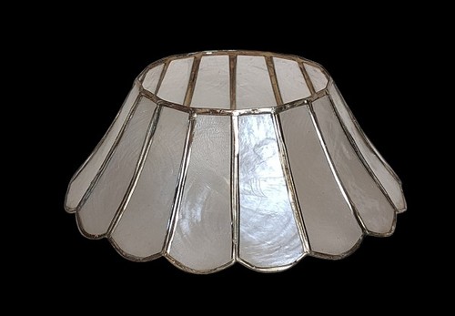 Vintage capiz shell lampshade - vintage,