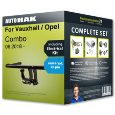 Towbar detachable for VAUXHALL / OPEL Combo 06.2018- + 13pin universal e-kit FP