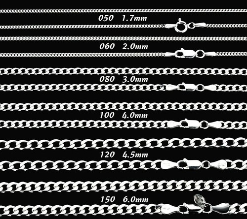 925 sterling silver curb chain - 925,