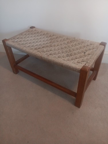 Rush seat wooden - wooden, bench