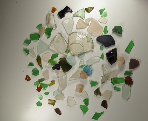 Mix sea glass pottery - &,